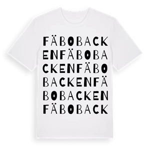Fäbobacken ordlek t-shirt – ekologisk bomull t-shirt från Pinshirt