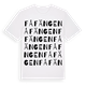 White t-shirt med Fåfängen ordlek t-shirt