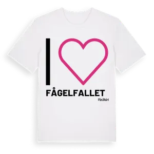 Jag älskar Fågelfallet t-shirt stort tryck – ekologisk bomull t-shirt från Pinshirt