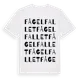 White t-shirt med Fågelfallet ordlek t-shirt