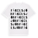 White t-shirt med Fågelsjön ordlek t-shirt