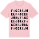 Pink Cotton t-shirt med Fagerbjörk ordlek t-shirt