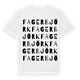 White t-shirt med Fagerbjörk ordlek t-shirt