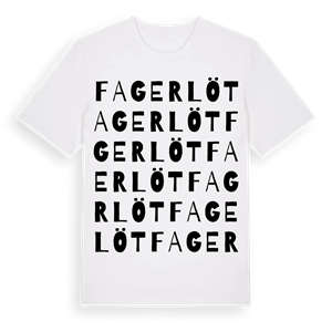 Fagerlöt ordlek t-shirt – ekologisk bomull t-shirt från Pinshirt