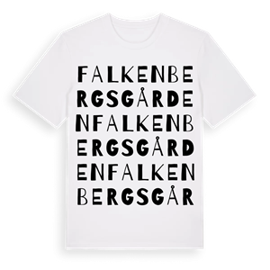 Falkenbergsgården ordlek t-shirt – ekologisk bomull t-shirt från Pinshirt