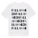 White t-shirt med Fallahagen ordlek t-shirt
