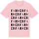 Pink Cotton t-shirt med Farmen ordlek t-shirt