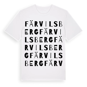 Färvilsberg ordlek t-shirt – ekologisk bomull t-shirt från Pinshirt