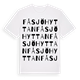 White t-shirt med Fåsjöhyttan ordlek t-shirt
