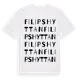 White t-shirt med Filipshyttan ordlek t-shirt