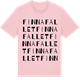 Pink Cotton t-shirt med Finnafallet ordlek t-shirt