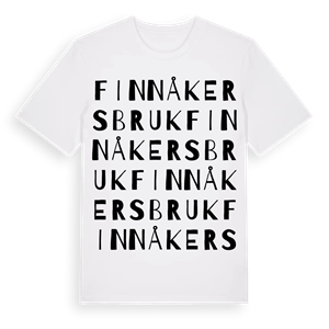 Finnåkers bruk ordlek t-shirt – ekologisk bomull t-shirt från Pinshirt