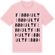 Pink Cotton t-shirt med Finnhult ordlek t-shirt