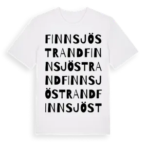 Finnsjöstrand ordlek t-shirt – ekologisk bomull t-shirt från Pinshirt