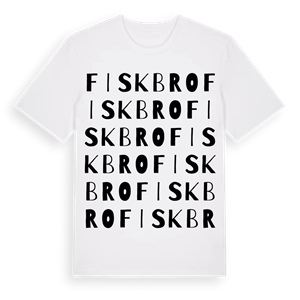 Fiskbro ordlek t-shirt – ekologisk bomull t-shirt från Pinshirt
