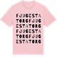 Pink Cotton t-shirt med Fjugesta torg ordlek t-shirt