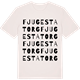 Vintage White t-shirt med Fjugesta torg ordlek t-shirt