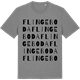 Mid Heather Gray t-shirt med Flingeboda ordlek t-shirt