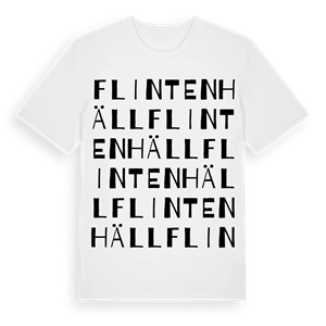 Flintenhäll ordlek t-shirt – ekologisk bomull t-shirt från Pinshirt