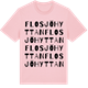 Pink Cotton t-shirt med Flosjöhyttan ordlek t-shirt