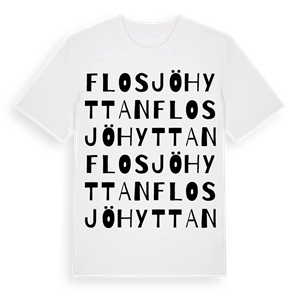 Flosjöhyttan ordlek t-shirt – ekologisk bomull t-shirt från Pinshirt