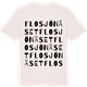 Vintage White t-shirt med Flosjönäset ordlek t-shirt