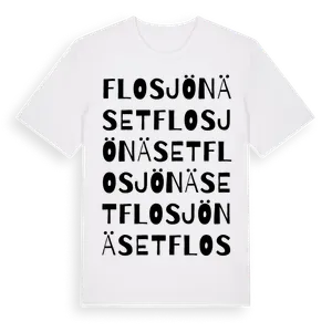 Flosjönäset ordlek t-shirt – ekologisk bomull t-shirt från Pinshirt