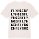 Vintage White t-shirt med Flyngen ordlek t-shirt