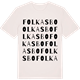 Vintage White t-shirt med Folkasbo ordlek t-shirt