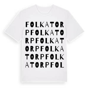 Folkatorp ordlek t-shirt – ekologisk bomull t-shirt från Pinshirt