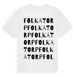 Folkatorp ordlek t-shirt – ekologisk bomull t-shirt från Pinshirt