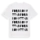 White t-shirt med Fornbohyttan ordlek t-shirt
