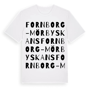 Fornborg - Mörby skans ordlek t-shirt – ekologisk bomull t-shirt från Pinshirt