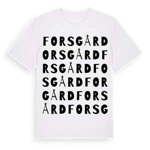 Fors gård ordlek t-shirt – ekologisk bomull t-shirt från Pinshirt