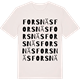 Vintage White t-shirt med Forsnäs ordlek t-shirt
