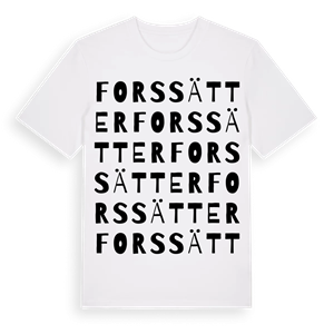 Forssätter ordlek t-shirt – ekologisk bomull t-shirt från Pinshirt