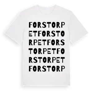 Forstorpet ordlek t-shirt – ekologisk bomull t-shirt från Pinshirt