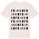Vintage White t-shirt med Frambo ordlek t-shirt