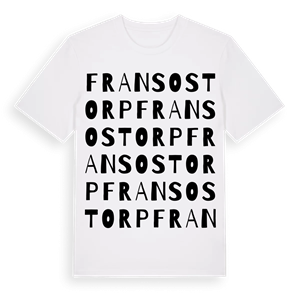 Fransostorp ordlek t-shirt – ekologisk bomull t-shirt från Pinshirt