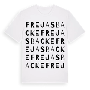 Frejas backe ordlek t-shirt – ekologisk bomull t-shirt från Pinshirt