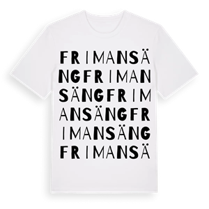 Frimansäng ordlek t-shirt – ekologisk bomull t-shirt från Pinshirt