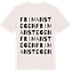 Vintage White t-shirt med Frimanstegen ordlek t-shirt