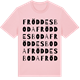 Pink Cotton t-shirt med Fröddesboda ordlek t-shirt