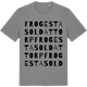 Mid Heather Gray t-shirt med Frogesta Soldattorp ordlek t-shirt