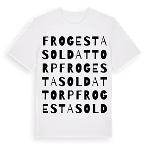Frogesta Soldattorp ordlek t-shirt – ekologisk bomull t-shirt från Pinshirt