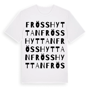 Frösshyttan ordlek t-shirt – ekologisk bomull t-shirt från Pinshirt