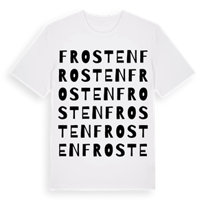 Frosten ordlek t-shirt – ekologisk bomull t-shirt från Pinshirt