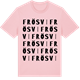 Pink Cotton t-shirt med Frösvi ordlek t-shirt