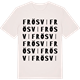 Vintage White t-shirt med Frösvi ordlek t-shirt