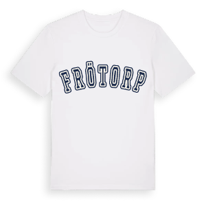 Frötorp college t-shirt – ekologisk bomull t-shirt från Pinshirt
